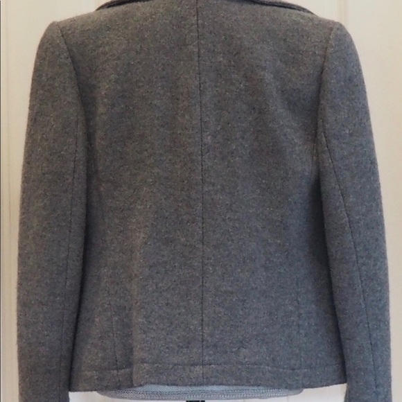 Ann Taylor gray wool biker - Picture 2 of 6